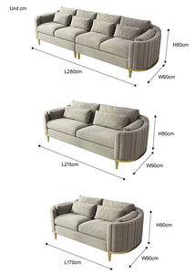 Phòng Khách Hiện Đại Bọc Nhung Sofa Set Tufted Thiết Kế Giọng Vàng Sang Trọng Văn Phòng Tiếp Nhận Ghế Sofa - Product Image 6