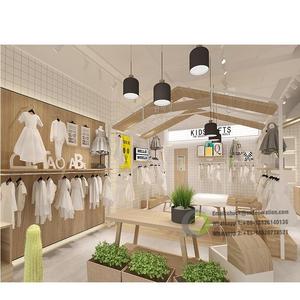 Intérieurs de magasin de vêtements pour enfants mignons Meubles de magasin de vêtements pour enfants au détail Présentoir de vêtements pour enfants - Product Image 1