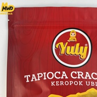 Processus d'estampage à chaud Doypack pochette d'emballage alimentaire avec fermeture à glissière pour collation croustillant riz craquelins emballage debout pochette