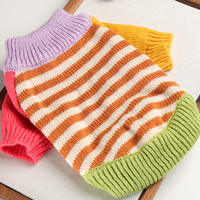 Pull en polyester rayé tricoté sur mesure pour chiens de taille moyenne/grande, printemps, automne et hiver