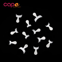 Faux ongles professionnels Knail pour salon de manucure, avec poignée, forme croissant, demi-couverture, blanc porcelaine, pré-conçus