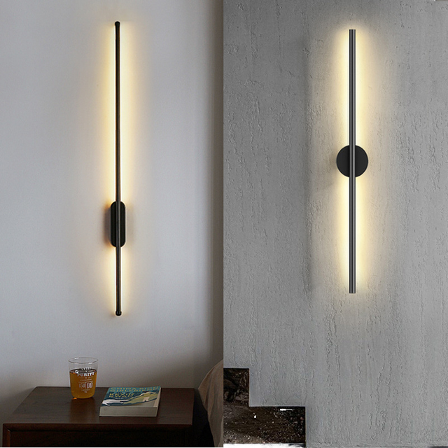 Modern Minimalist Indoor LED Aluminum Sconce Lights Smart Remote Wall Lamp for Home Bar Living Room Atmosphere Decorative