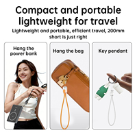 Câble USB-C court portable ASPOR 20 cm, câble de données Type-C vers Type-C à charge rapide PD 60W, cordon de téléphone portable 2-en-1