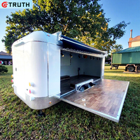 Truth Mobile Bar Remorques Multi-fonction Food Boutique Cinéma Mariage Flower Cart Stage Mobile Food Trailer