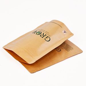 Multiple Sizes Custom <b>Stand</b> <b>up</b> Food Packaging Kraft Paper Doypack Pouches With Zipper - Product Image 3