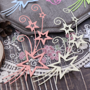 Troqueles de acero al carbono de encaje de estrella, molde de corte para álbum de recortes, fabricación de tarjetas de papel DIY, troqueles de corte de saludos, nueva oferta - Product Image 2