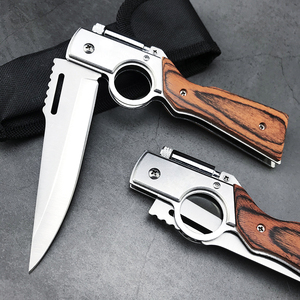 AK47 büyük açık kamp EDC çakı çok fonksiyonlu avcılık <span class=keywords><strong>Survival</strong></span> Gun katlanır bıçak ile ışık - Product Image 4