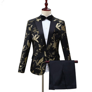 Luxury Slim Fit Tuxedo Dress Set ( Jacket + Pants ) Men Business Wedding Party Groom <strong>Suit</strong> 2 Piece Black Blue White <strong>Red</strong> Male - Product Image 5