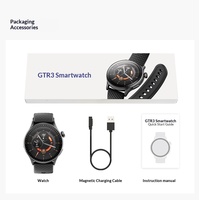 Montre connectée GTR3 pour le fitness en plein air, écran TFT, bracelet en silicone, étanche, surveillance de la fréquence cardiaque, bracelet de sport unisexe, magnétique