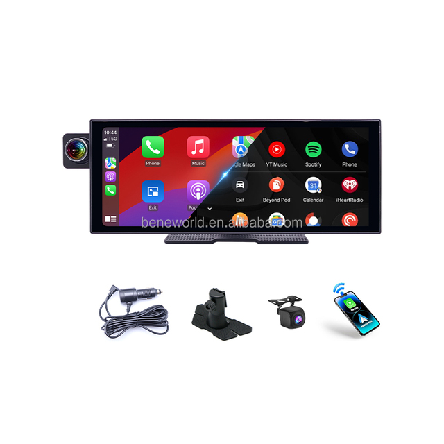 10.26" Android 14 Carplay Android Auto Radio FM Transmitter Portable IPS USB AUX Multimedia Stereo Reverse Aid Car DVD Player