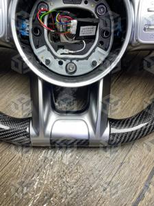 Volant sport en fibre de carbone à LED, compatible avec les anciens modèles Mercedes-Benz W205 W206 E320 E260 E400 E200 E300 <span class=keywords><strong>E350</strong></span> E43 E63 E53 E500, pour mise à niveau. - Product Image 3