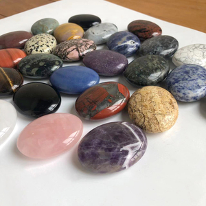 Natural Crystal Carved Palm Stone <b>Massage</b> Stone for Crystal Craft - Product Image 2