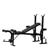 Banc de gymnastique multifonctionnel réglable Inclinaison Preacher Curl Bodybuilding Flat Decline Weight Training pour les entraînements de banc plat
