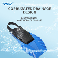 Wave Surfing Talon ouvert TPR Caoutchouc flexible Sports sous-marins Plongée en apnée Natation Palmes de plongée Palmes de plongée