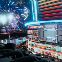 Cinéma volant suspendu à 8 places, expérience immersive virtuelle, machine de manège dynamique pour parc d'attractions, centre de divertissement familial