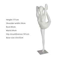 Mannequin de danse en plastique pour vitrine, modèle de yoga, vêtements de sport, unisexe, corps entier, pose autonome