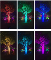 Projecteur LED DC24V 12W IP65 RGB pour arbre, éclairage extérieur de jardin, lampe annulaire pour palmier, lampe pour pilier romain