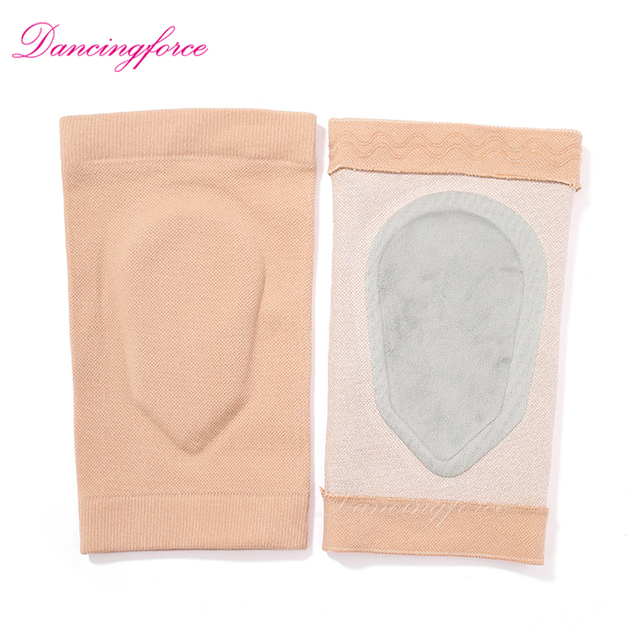 Custom Gel Pole Dance Performance Wear Stick-On Silicone Knitted Knee Brace with Protective Pads Sleeve