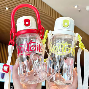 Wholesale Children Student Adult Unisex Cute Plastic Travel Water Bottle Rope Outdoor Sports Summer Portable Big Capacity - Product Image 4