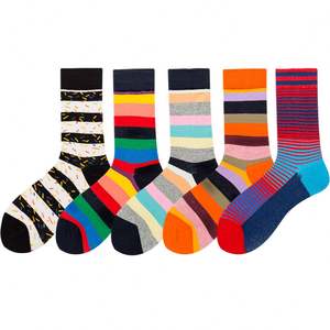 Chaussettes de sport colorées amusantes <span class=keywords><strong>et</strong></span> antibactériennes à motifs géométriques, antidérapantes pour hommes, 5 couleurs par lot - Product Image 2