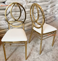 Chaise Chiavari dorée empilable en métal pour mariages et événements – Vente en gros usine