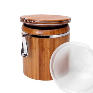 <b>Bamboo</b> Airtight Jar Wooden Lid Cylinder Shape Storage <b>Container</b> For Tea And Food Preservation - Product Image 1