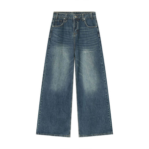 Jeans Anchos de Mezclilla con Logotipo Personalizado, Impresión DTG, Diseño de Alta Calidad, Moda de Diseñador - Product Image 6