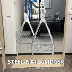 กรรไกรตัดเล็บสแตนเลสแบบ14กรามใบมีดโค้งเปิดกรามกว้างสำหรับนิ้วเท้าคุดเล็บหนังกำพร้า - Product Image 3