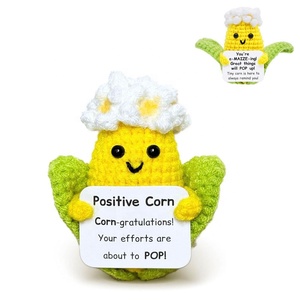 Handmade Crocheted Corn Plush Toy, Knitted Vegetable Corn Puff Doll, Positive Energy Crochet Doll, Christmas Decoration. - Product Image 2