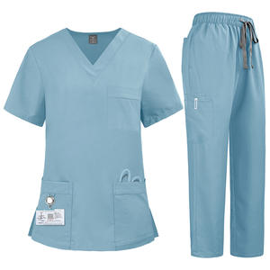Ensemble de blouses médicales chirurgicales personnalisées en gros avec logo OEM, ensemble de blouses unisexes pour hôpital vétérinaire, infirmière, haut et pantalon, uniforme - Product Image 3