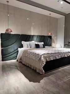 Ensemble de lit de luxe, dernières conceptions, lit double en bois, ensemble de lit moderne et simple, grand lit unitaire - Product Image 6