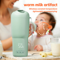 Chauffe-biberon sans fil 100W à chauffage rapide, tasse chauffe-biberon rechargeable, bouilloire de voyage sans fil avec contrôle précis de la température