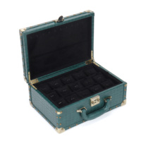 Boîte de rangement pour bijoux en cuir PU haut de gamme, avec poignée, boîte à montres, boîte à bijoux de voyage personnalisée