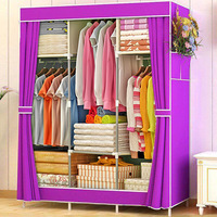 Armoire en Métal Non-Tissé à Compartiments Multiples, Design Moderne, Démontable pour Chambre d'Hôtel ou Salon