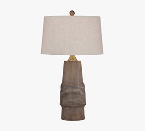 Lampe de table ronde en céramique noire de style simple et élégant pour la décoration de la maison et de la chambre - Product Image 4