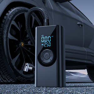 Gonfleur de pneus numérique portable 12V avec écran LED double, pompe à air pour voiture, moto, vélo avec charge USB - Product Image 2