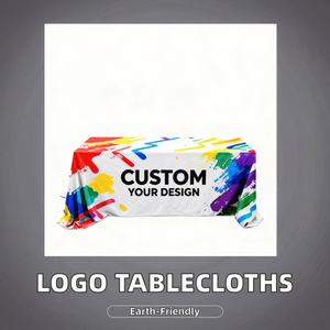 Manteles Publicitarios Personalizados Ecológicos <span class=keywords><strong>de</strong></span> Tejido <span class=keywords><strong>de</strong></span> Punto con Impresión Digital, Tamaños Rectangulares <span class=keywords><strong>de</strong></span> 4/6/8 Pies para Ferias Comerciales - Product Image 2