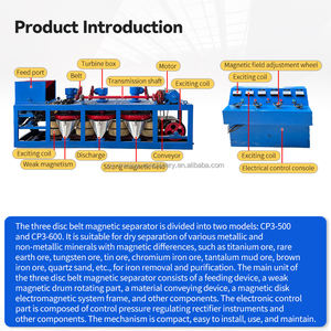 Avustralya demir zirkon, Monazite yüksek ayırma oranı kuru manyetik makine üç diskli manyetik ayırıcı - Product Image 5