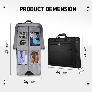 Sac à vêtements imperméable personnalisé-Grand porte-tenues suspendus pour les voyages d'affaires Couvre-bagages sans plis - Product Image 4