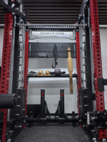 POWERMAN Appareil de musculation multifonction tout-en-un, Combo Smith Machine, Rack de musculation commercial avec système de poulies doubles et station de tractions