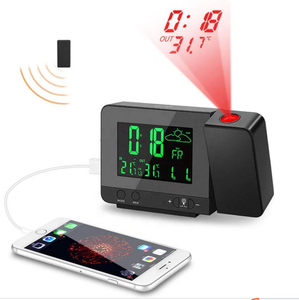 KH-CL115B Trạm Thời Tiết Đa Chức Năng Máy Chiếu Khách Sạn Bảng Kỹ Thuật Số Đồng Hồ Báo Thức Với Cổng Sạc USB Cho Di Động - Product Image 4