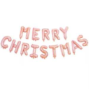 Set de Globos de Letras de Feliz Navidad y Feliz Cumpleaños, 32 Pulgadas, Rosa, Dorado, Plateado, Decoraciones Coloridas para Fiestas - Product Image 1