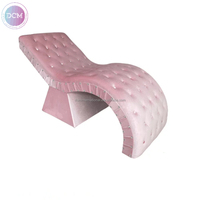 Topper rose de luxe spa beauté faciale lit de massage thaïlandais tables de massage lit de cils incurvé pour salon