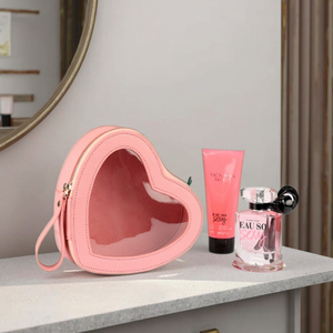 Ingrosso a forma di cuore Custom chiusura con cerniera grandi custodie olografiche alla moda per rossetto regalo per ragazze borsa trucco cosmetico - Product Image 6