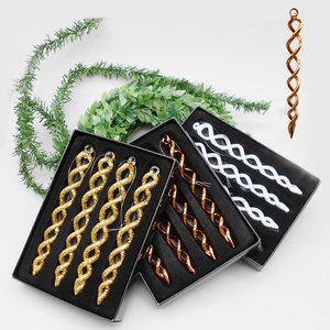 Glass Icicle Ornaments <strong>Winter</strong> Home <strong>Decorations</strong> for Christmas Tree Hanging Ornaments - Product Image 1