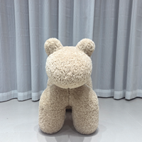 Taburete Seccional de Esponja con Forma de Pony Colorido Sherpa - Diseño Moderno, Silla Artística de Dibujos Animados para Niños, Silla Divertida con Forma de Animal para Apartamento