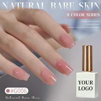 XEIJAYI Vernis à Ongles Gel UV Personnalisé 15ml Série Nude Semi-Transparente Designer Français Non Toxique Longue Durée en Bouteille pour DIY