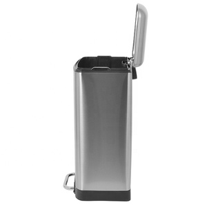 Nuovo matte con nebulizzazione anti-impronta lacca finitura S/S a pedale a spirale bidone della spazzatura bidone della polvere per interni 30l - Product Image 4