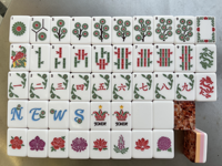 Juego de Mahjong Americano FT Custom Scarlet Crystal, 4 Capas, Color Ámbar Roto, Juego Coleccionable, 160 Fichas de Mahjong Acrílicas