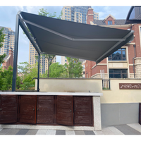 Vente directe d'usine, auvent de terrasse extérieur motorisé rétractable, auvent de terrasse rétractable en polyester anti-UV, 4M*3M